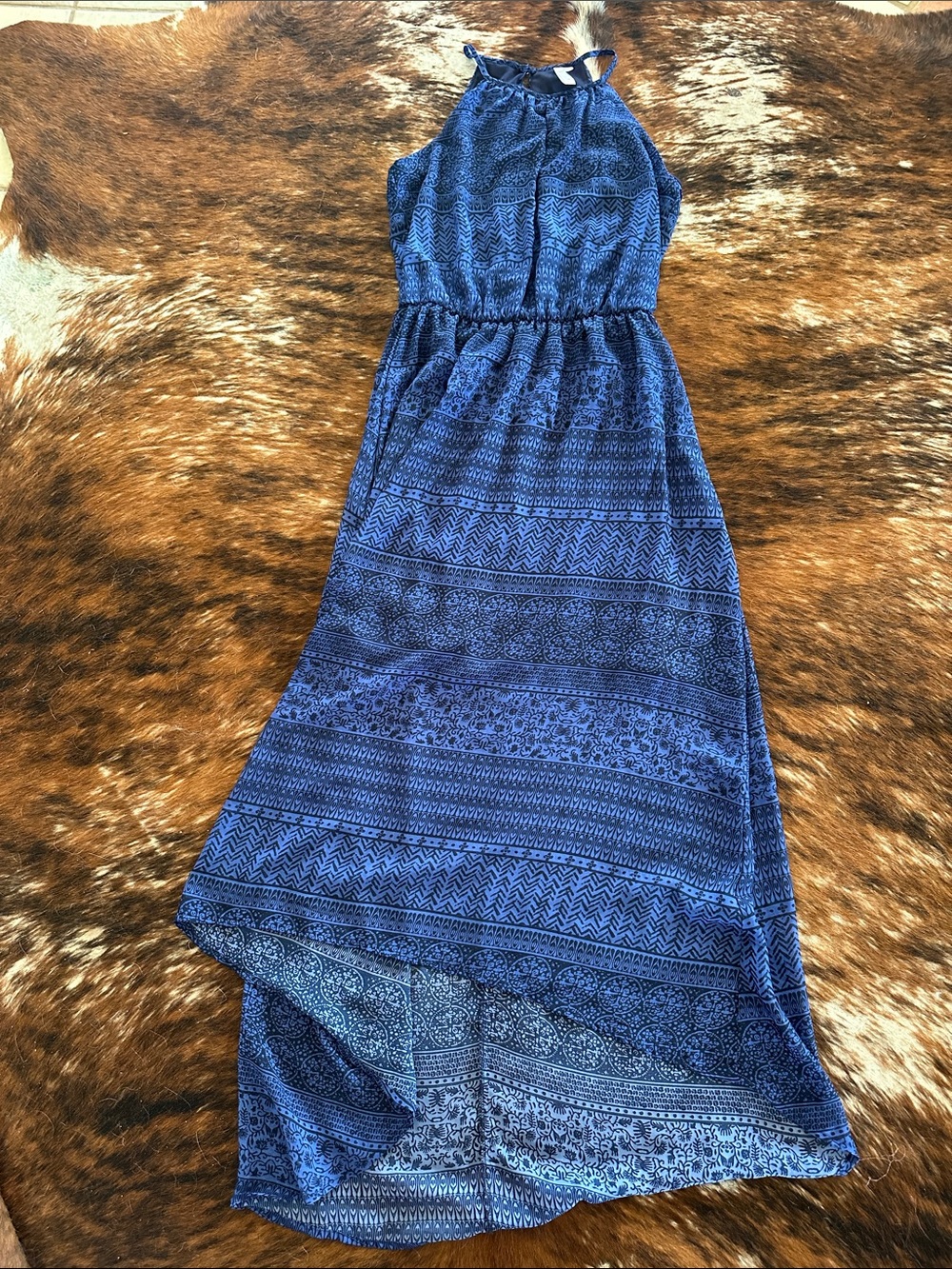 Hi low blue dress size medium